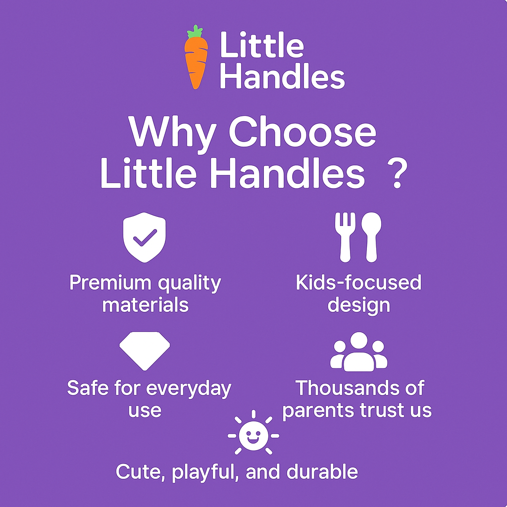 Kids Carrot Spoon & Fork Set β Safe PP Handle & 304 Stainless Steel | Little Handles